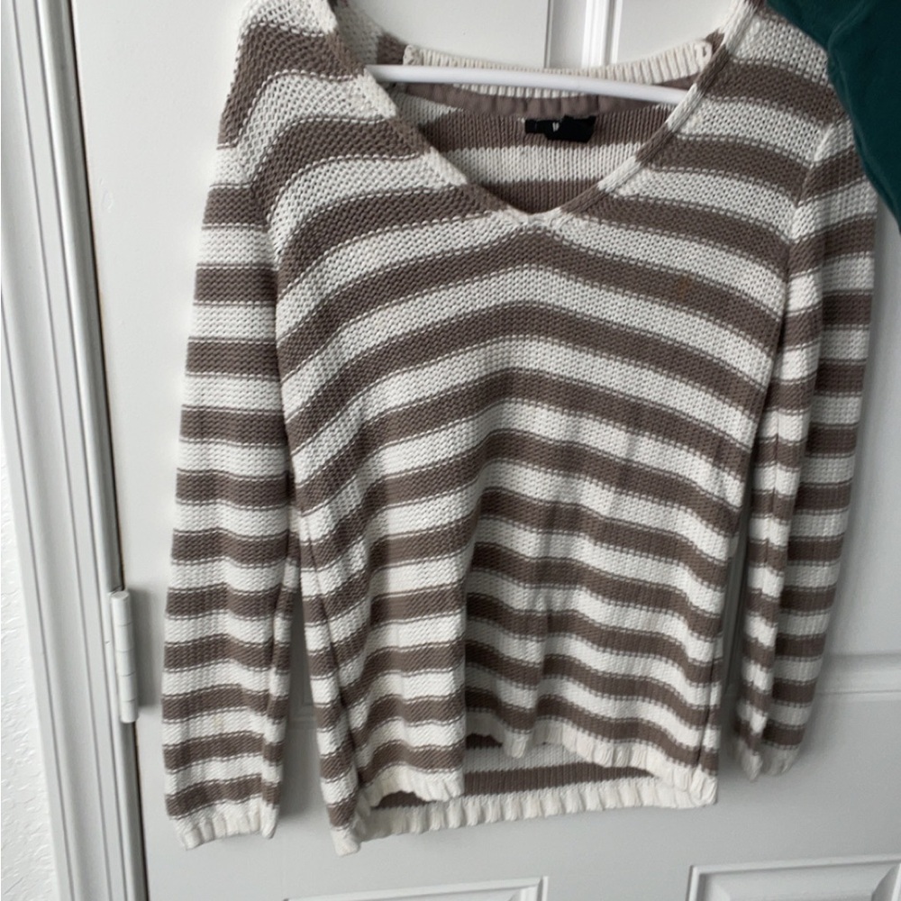Striped V-Neck Sweater